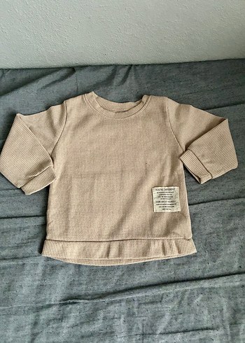 Bej Bebek Takımı, Uzun Kollu, Bisiklet Yaka - Görsel 2