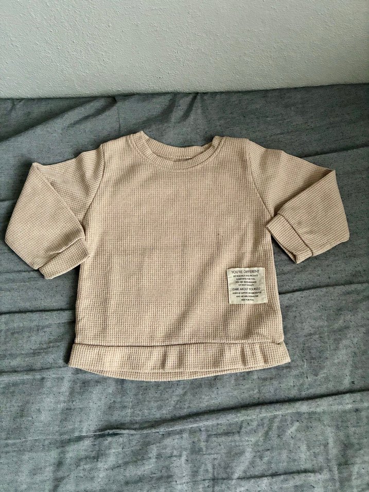 Bej Bebek Takımı, Uzun Kollu, Bisiklet Yaka - Görsel 2