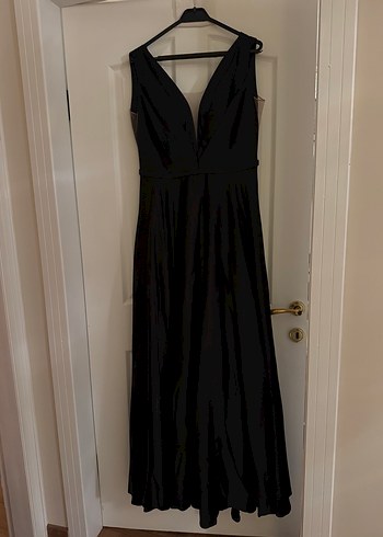 Siyah Saten Elbise Abiye - Görsel 3