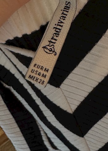 Kadın Çizgili Uzun Askılı Tulum - Görsel 4