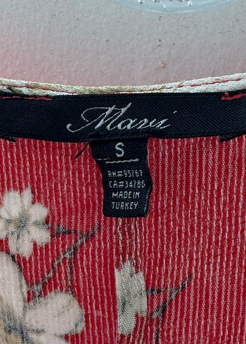 Kırmızı Çiçek Desenli Uzun Bohem Elbise - Görsel 5