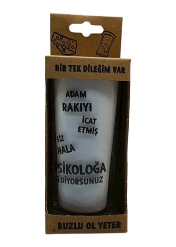 RAKI KADEH BARDAĞI YAZILI