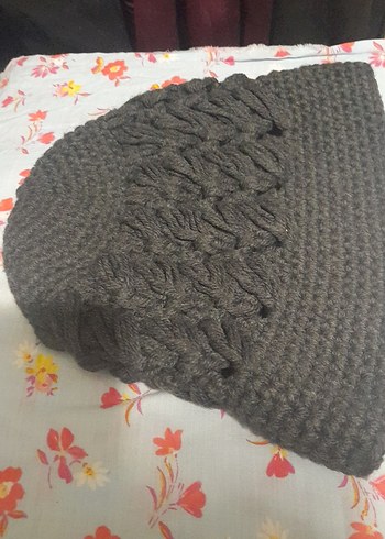 Örgü Kadın Bere - Bohem Tarz - Görsel 3