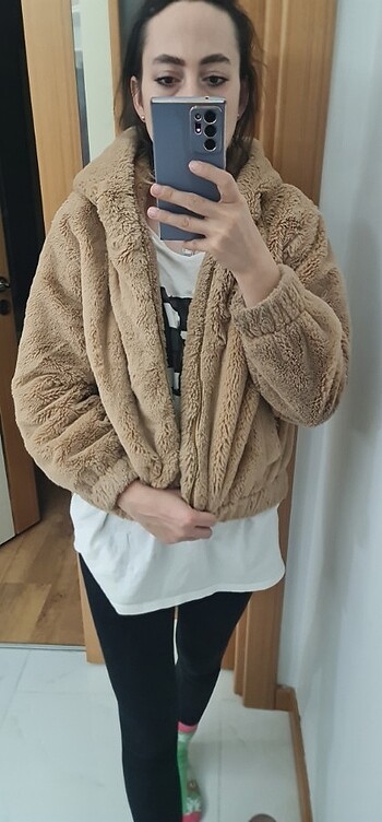 Peluş kurk mont zara muadil
