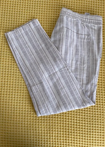 Gri Regular Fit Pliseli Keten erkekPantolon