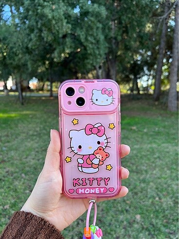 iPhone 13 Hello Kitty makyaj aynalı kılıf