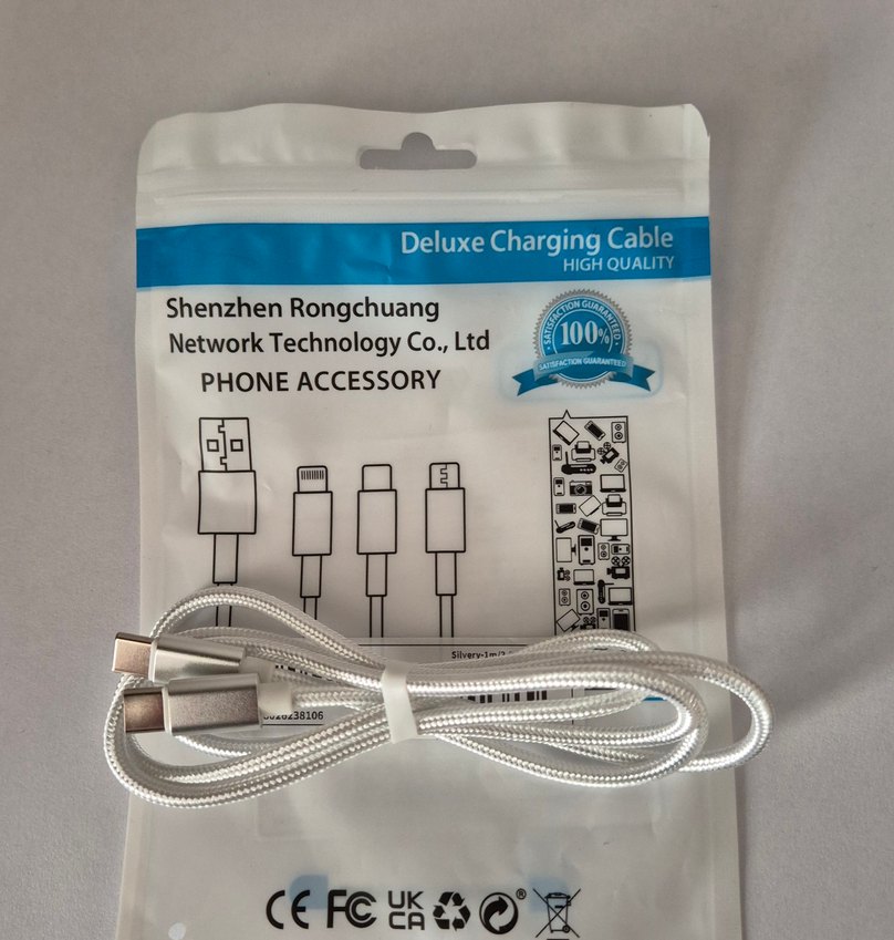 1 mt.60 W Hızlı Şarj Kablosu. USB-C-USB-C Samsung, Uyumlu - Görsel 3