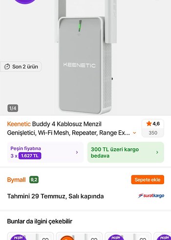  Beden Renk KEENETİC BUDDY MENZİL GENİŞLETİCİ