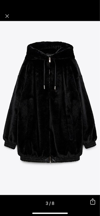 xs Beden Zara peluş kürk