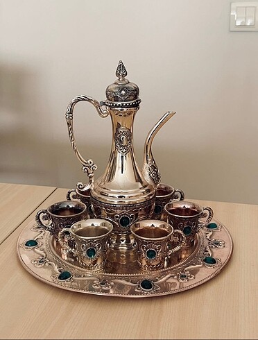 Gümüş kaplama zemzem sunum takımı