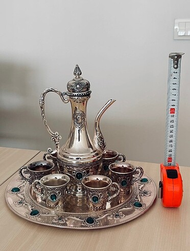 American Vintage Gümüş kaplama zemzem sunum takımı