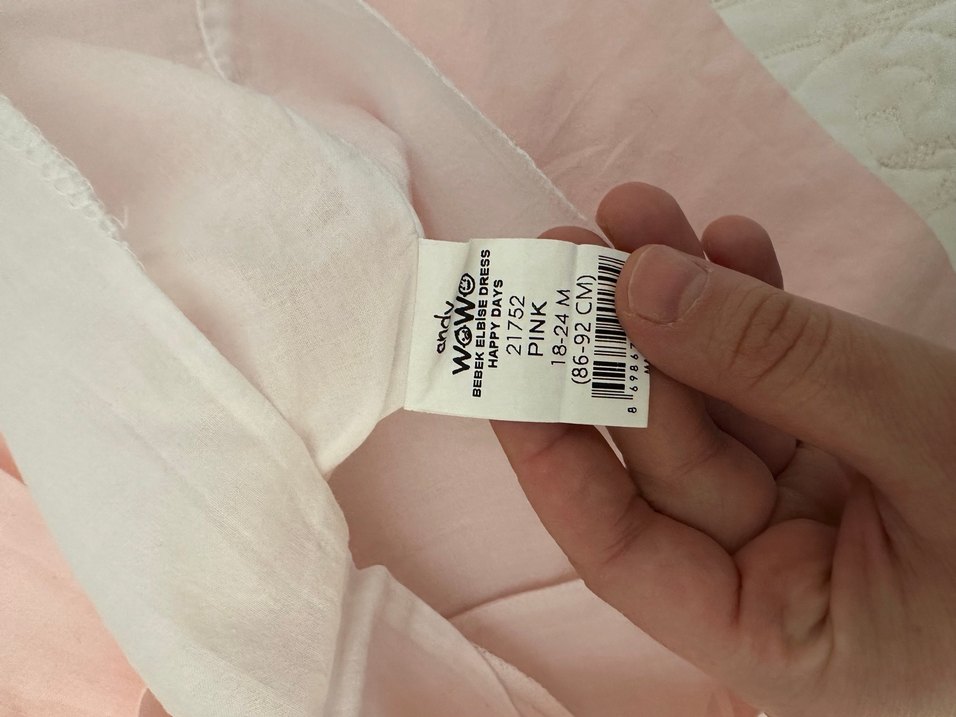 Kız Çocuk Pembe Fırfırlı Elbise - Görsel 3