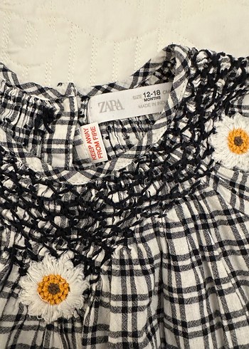 Kız Çocuk Bohem Nakışlı Beyaz Elbise - Görsel 2