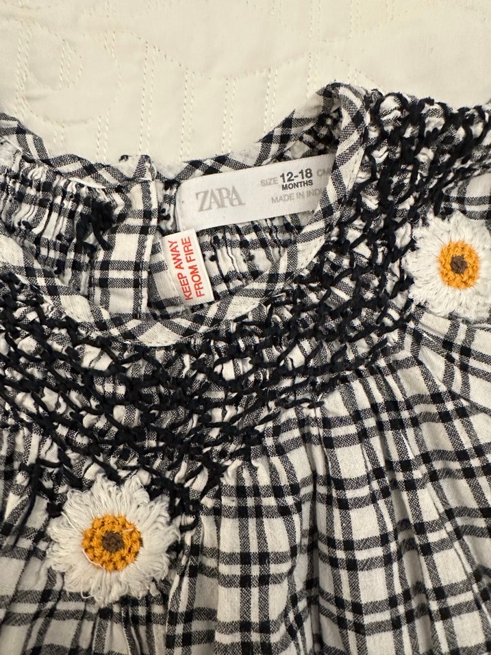 Kız Çocuk Bohem Nakışlı Beyaz Elbise - Görsel 2