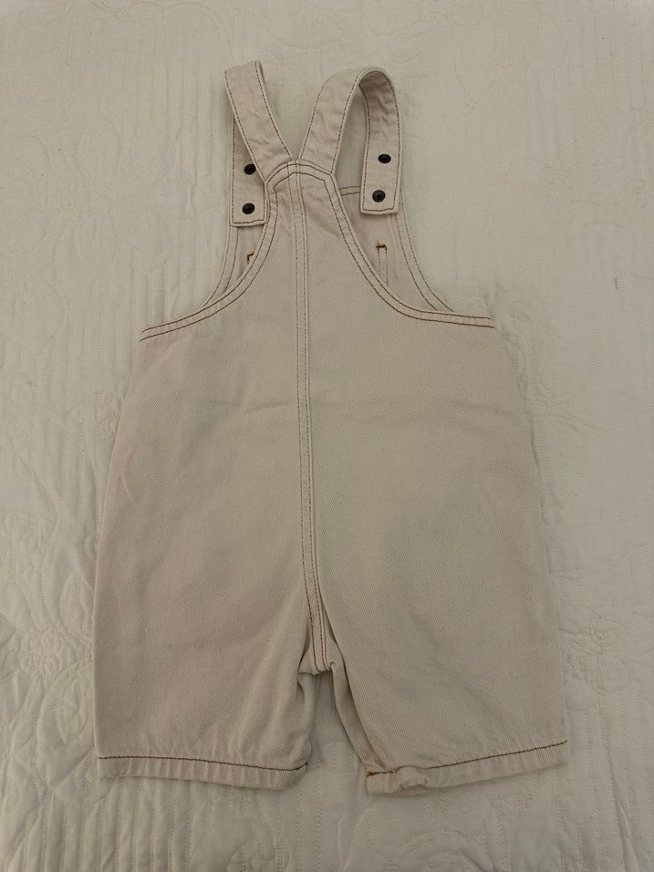 Bej Erkek Çocuk Kot Salopet - Görsel 4