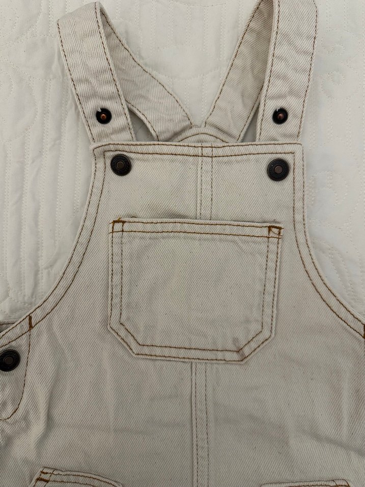 Bej Erkek Çocuk Kot Salopet - Görsel 3