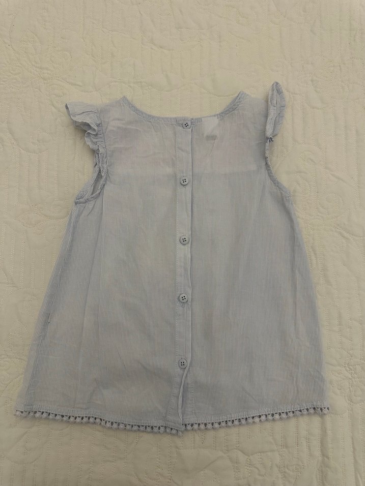 Kız Çocuk Nakışlı Fırfırlı Elbise - Görsel 3