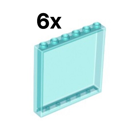 Lego 8 Adet 1x6x5 Trans Light Blue Panel 2 adet dark bluish gray