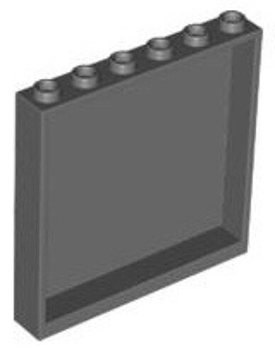Diğer Lego 8 Adet 1x6x5 Trans Light Blue Panel 2 adet dark bluish gray