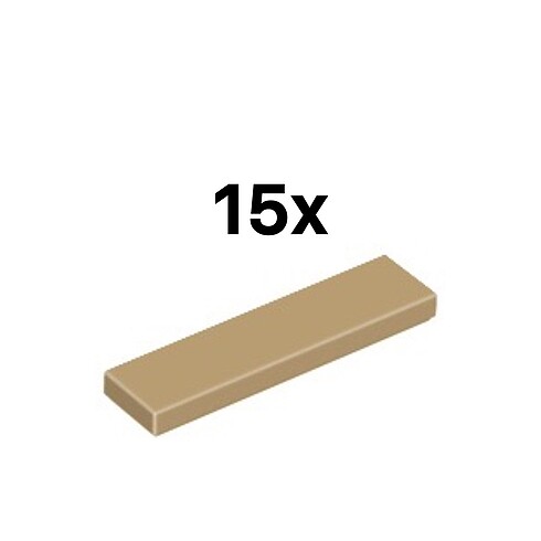 Lego 15 Adet 1x4 Dark Tan Fayans