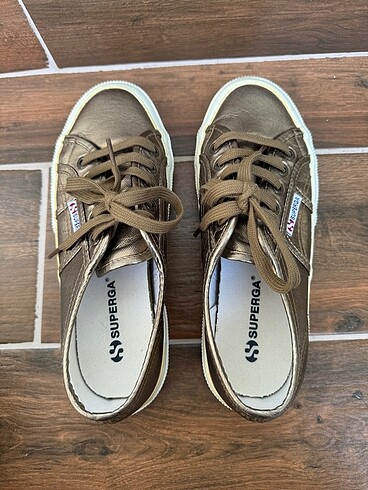 Superga Superga Parlak Haki Yeşil Sneakers