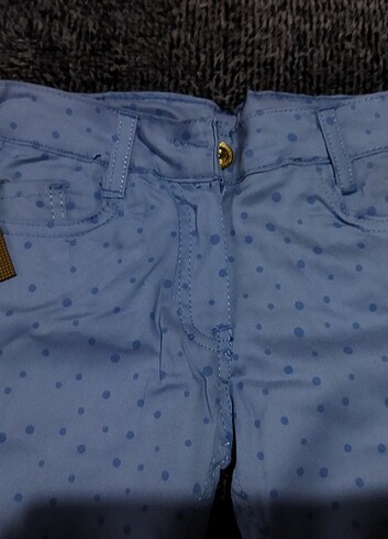 4 Yaş Beden Kız çocuk likralı keten pantalon