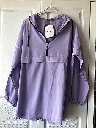 Fermuarlı kanguru sweatshirt tunik