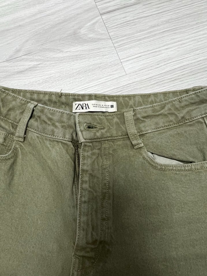 Zara haki kumaş pantolon - Görsel 4