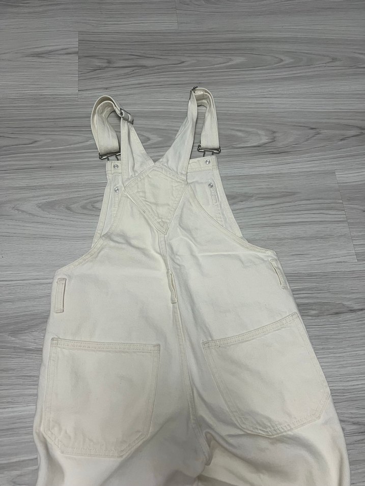 Pull Bear Ekru Kot Salopet Tulum - Görsel 3