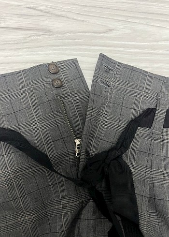 GAP Gri Ekoseli Mini Etek - Görsel 5