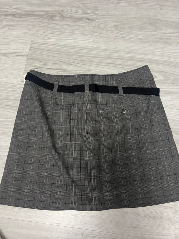 GAP Gri Ekoseli Mini Etek - Görsel 3