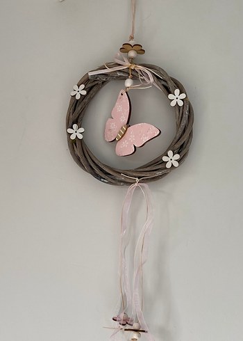 Pembe Kelebekli Duvar Süsü - Görsel 2