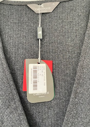 Düğmeli Gri Yelek etiketli - Görsel 3