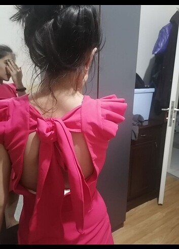 s Beden pembe Renk Kadın Zara kısa elbise