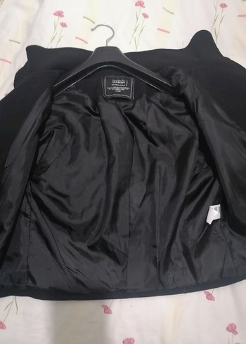 Düğmeli Siyah Kadın Midi kaban - Görsel 4