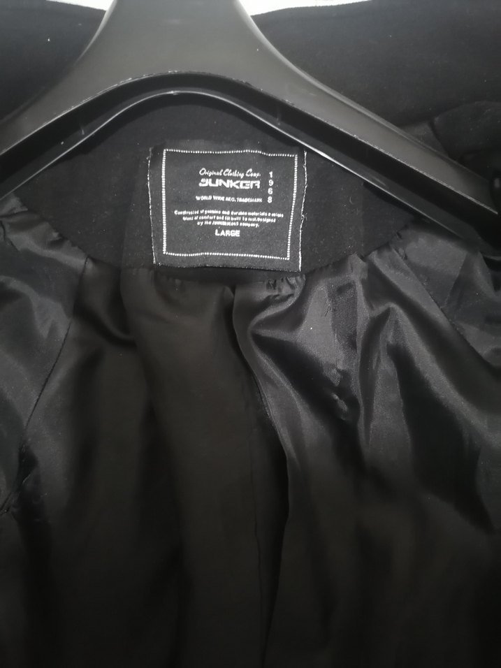 Düğmeli Siyah Kadın Midi kaban - Görsel 5