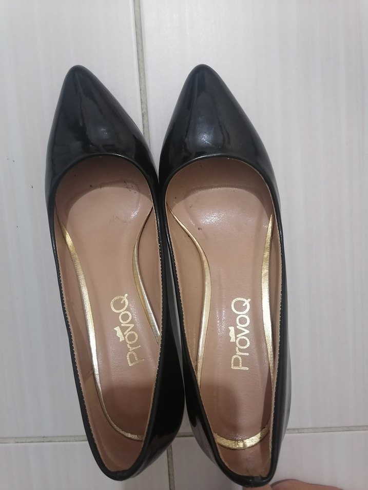 Kadın rugan topuklu ayakkabı 1/4 santim - Görsel 5