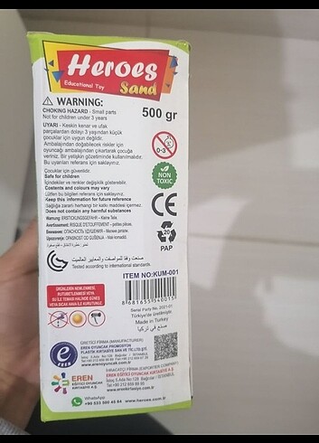 Beden Heroes yeşil renk eğitici kitetix kum