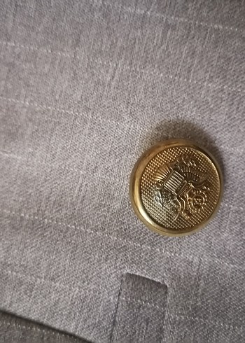 Düğmeli Gri Kadın Blazer Ceket - Görsel 7