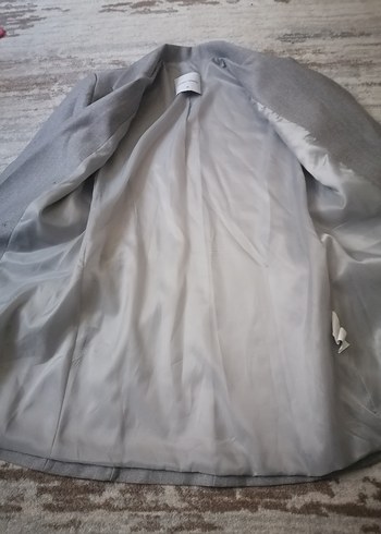 Düğmeli Gri Kadın Blazer Ceket - Görsel 3