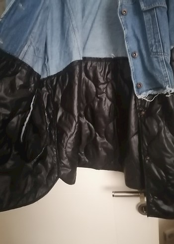 Kadın Mavi Düğmeli Denim Ceket - Görsel 7