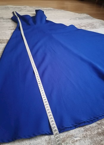 Mavi Uzun Abiye Elbise - Görsel 3