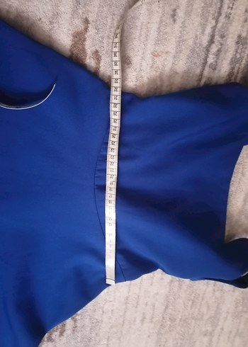 Mavi Uzun Abiye Elbise - Görsel 4