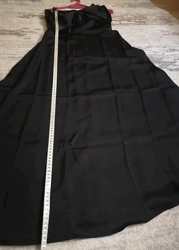 Uzun Siyah Straplez Gotik Elbise - Görsel 4