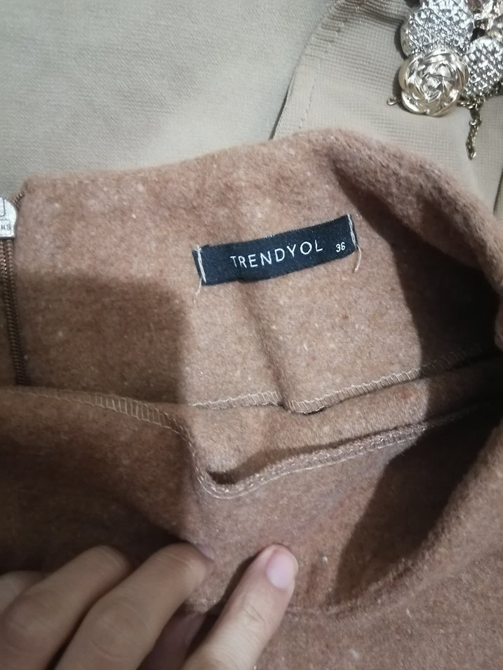 Gri Kürk Detaylı kısa etek - Görsel 4