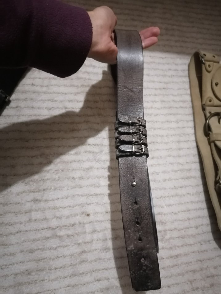 Bej Deri Tokalı Kadın  hakiki deri Kemer - Görsel 2