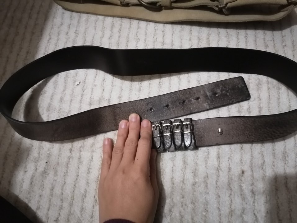 Bej Deri Tokalı Kadın  hakiki deri Kemer - Görsel 3