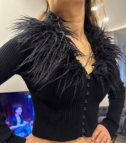 Stradivarius Kürklü bluz