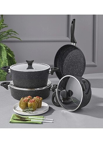 Beden TAÇ MASTERCOOK 7 PARCA ULTRA GRANİT SET