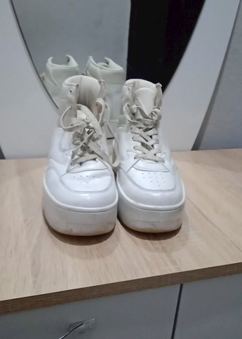 Beyaz Platform Topuklu Kadın bot - Görsel 3